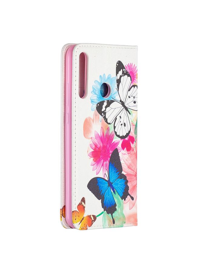 erorex Case For Huawei Y7p Colored Drawing Pattern Invisible Magnetic Horizontal Flip PU Leather Case with Holder & Card Slots & Wallet  - Image 3
