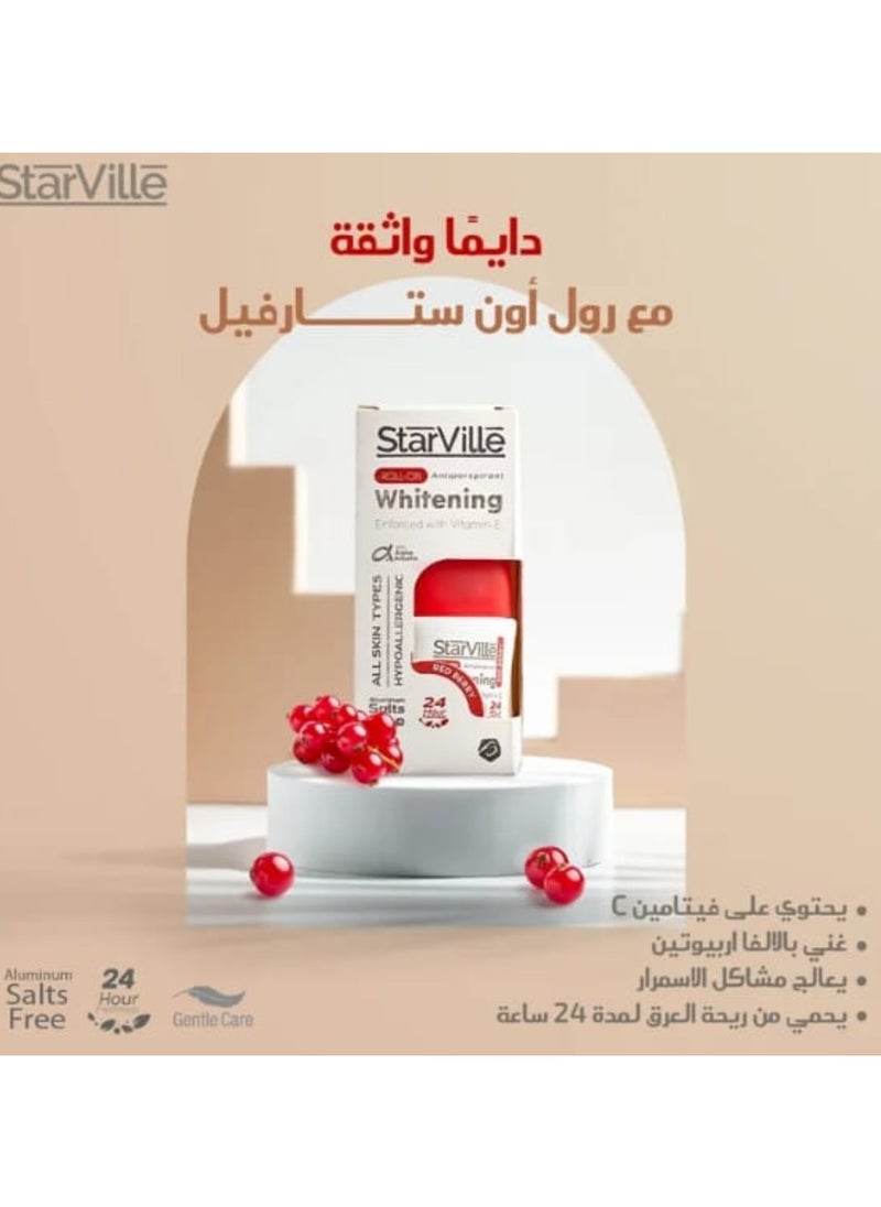 ستارفيل - ستار فيل رول اون للتبييض بالتوت الأحمر 60 مل - Image 1
