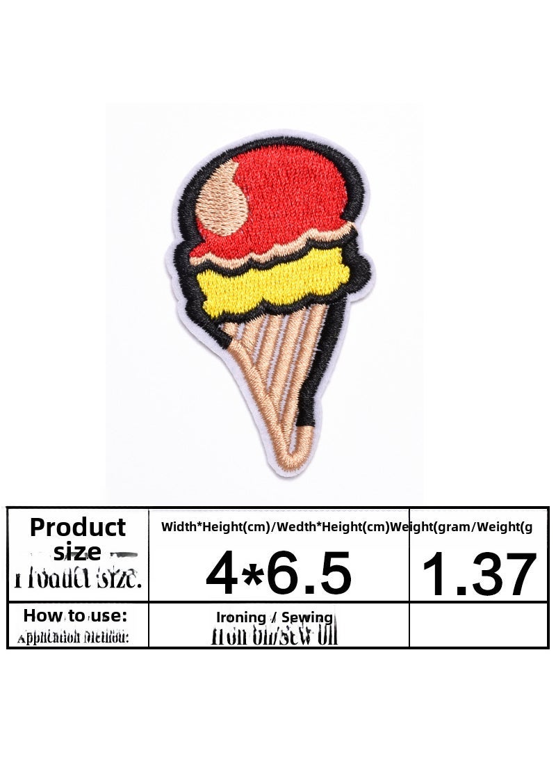 Embroidered Patches for Ice Cream Candy Cake 391