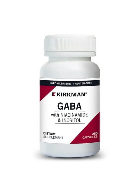GABA with Niacinamide & Inositol - 250 Capsules - Supports Relaxation - Supports Restful Sleep - Hypoallergenic