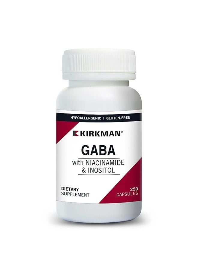 Kirkman - GABA with Niacinamide & Inositol - 250 Capsules - Supports Relaxation - Supports Restful Sleep - Hypoallergenic - Image 1