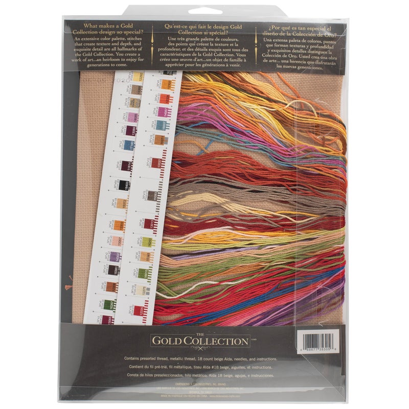 Dimensions Gold Collection Counted Cross Stitch Kit, Parrot Tulips, 14 Count Black Aida, 12'' x 15'' - Image 2