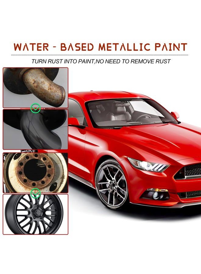 TPTAL Water-Based Metallic Paint,Rust Removal Converter Metallic Paint,Rust Remover Converter for Metal, Car Anti Rust Paint Chassis Universal Rust Removal Converter with Brush (A) - Image 3