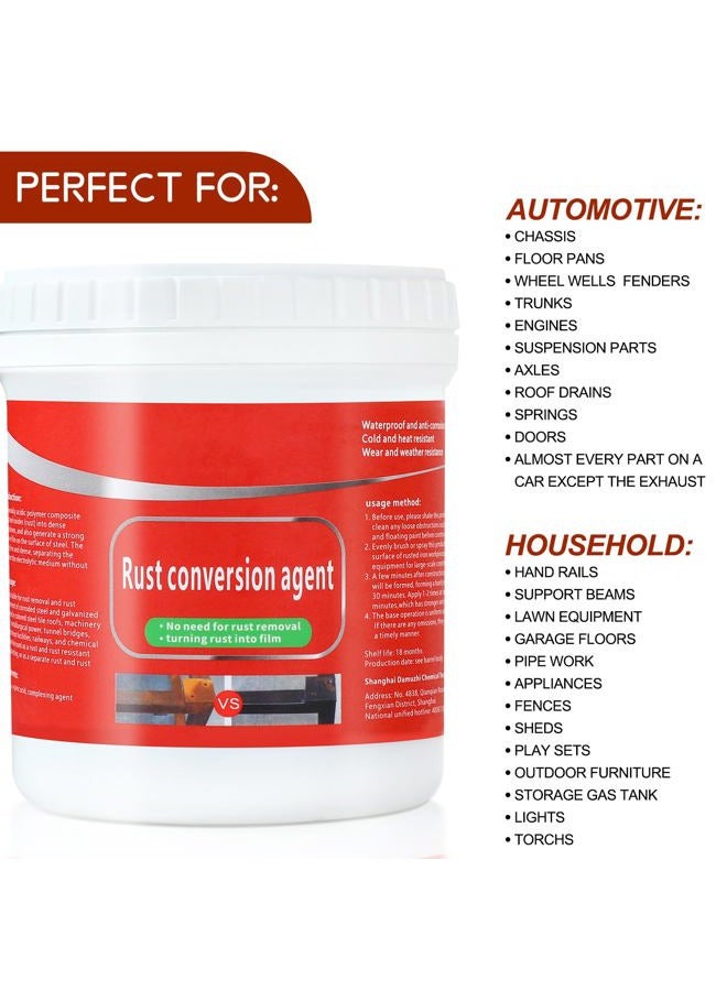 TPTAL Water-Based Metallic Paint,Rust Removal Converter Metallic Paint,Rust Remover Converter for Metal, Car Anti Rust Paint Chassis Universal Rust Removal Converter with Brush (A) - Image 4