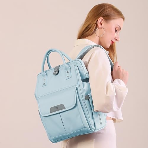 StarAndDaisy Baby Diaper Bag for Mothers/Mom Travel Maternity Backpack with Insulated Milk Bottle Pocket, Multi Compartments, Waterproof, Travel Friendly, Lightweight - Blue - Image 1