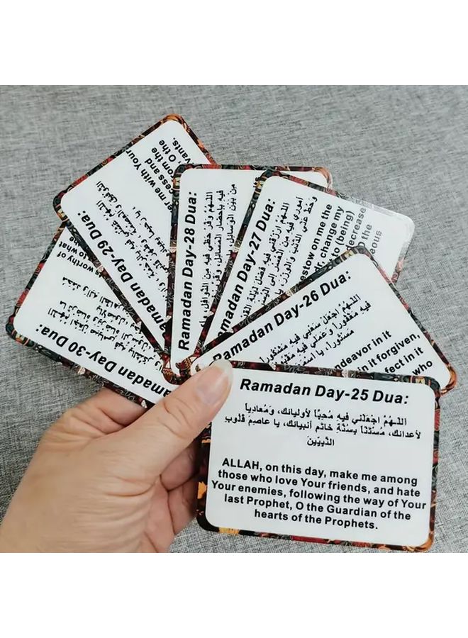 30 Ramadan Duas Cards English Arabic Edition Daily Good Deeds Tracking Laminated Prayer Cards - Image 4