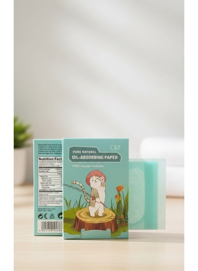 مناديل ماصّة للزيوت للبشرة الدهنية – 100 ورقة لإزالة اللمعان والتحكم في الدهون بدون إفساد المكياج - Image 3