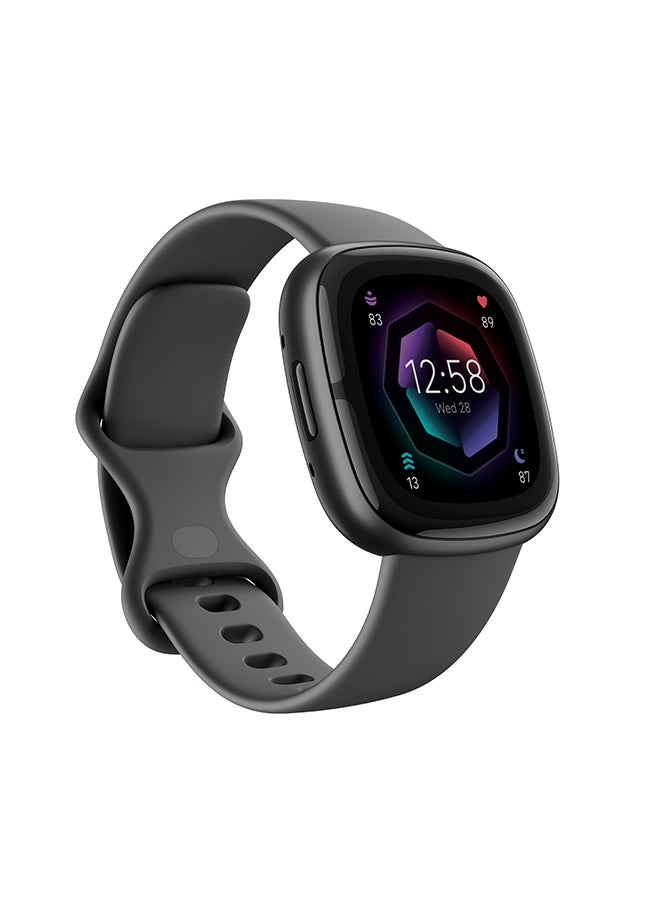 Fitbit Sense 2, Health and Fitness Smartwatch with built-in GPS, advanced health features, up to 6 days battery life - compatible with Android and iOS Graphite / Graphite Aluminium - Image 1