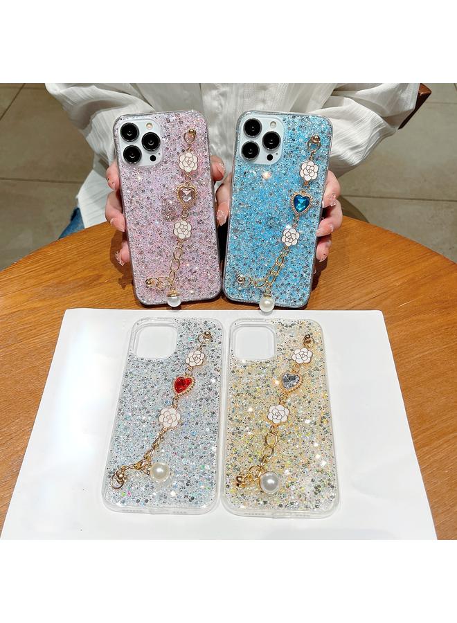 زبون جراب لهاتف iPhone 11 Pro Max مصنوع من مادة TPU الإيبوكسي بسلسلة من الأحجار الكريمة المرصعة بالنجوم - Image 3