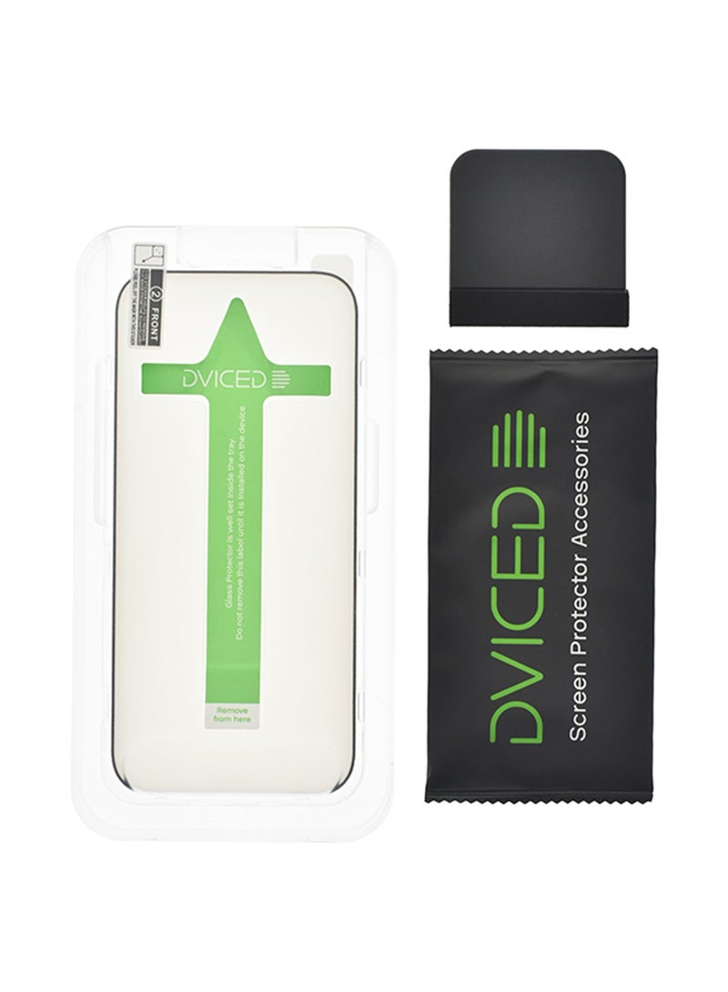 DVICED Tempered Glass Screen Protector Edge To Edge For iPhone 16 Pro With Applicator - Image 3