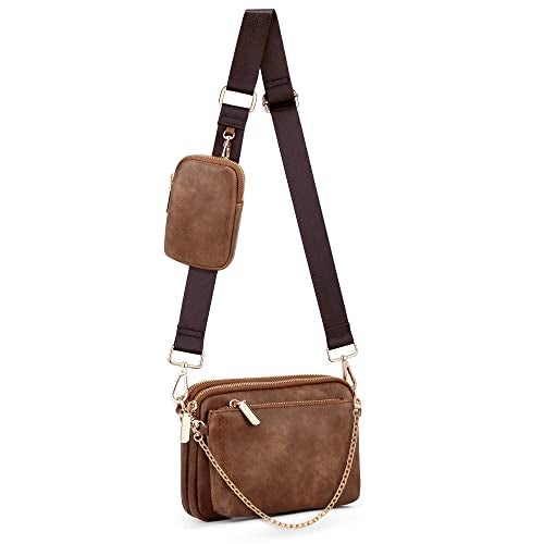UTO Small Crossbody Bags for Women 3 in 1 Trendy Belt Purse Fashion Designer Mini Cute Sling Fanny Chest Pack - Image 1