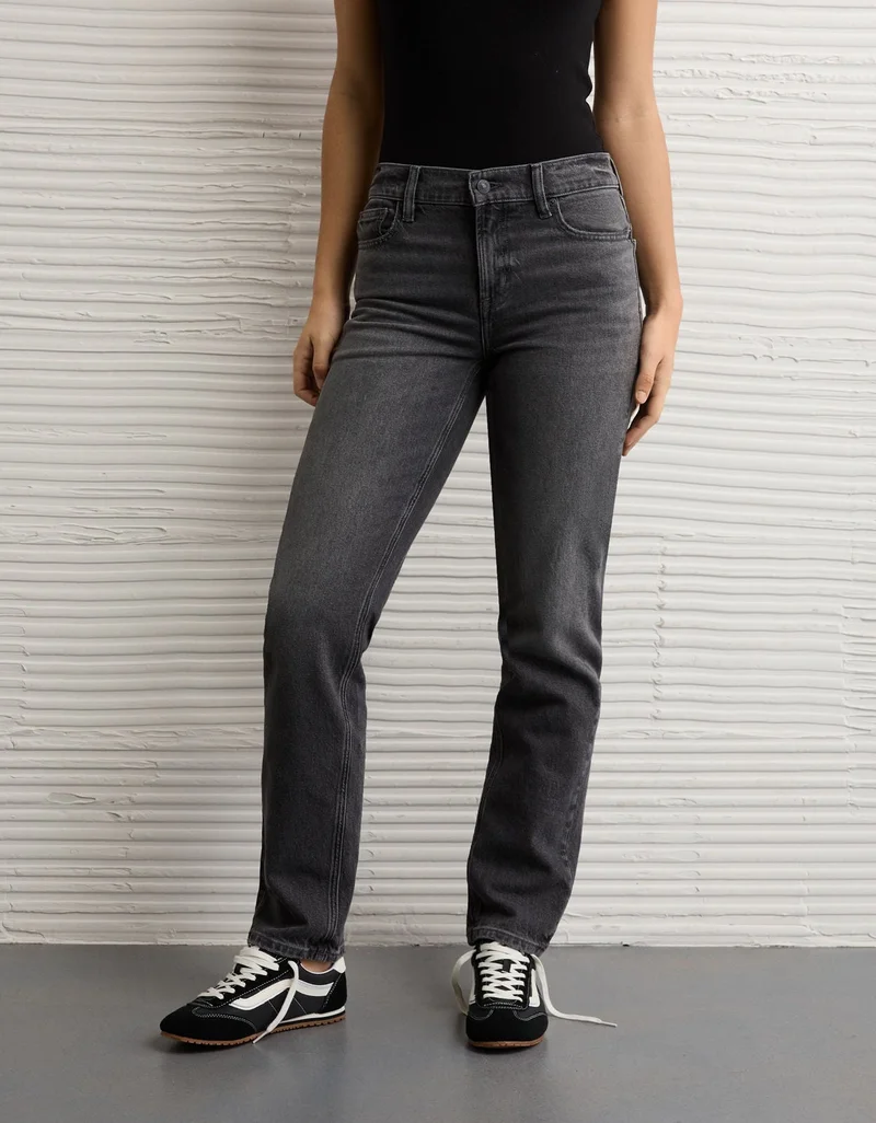 American Eagle  AE Stretch Super High-Waisted Straight Jean for Women | Best Price UAE