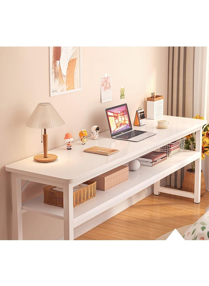 LEDIN - Computer Desk, Computer Laptop Table Desk Office Desk Study Writing Desk Easy Assembly, Computer Desk Modern Simple Style for Home Office (2 layer) - Image 1