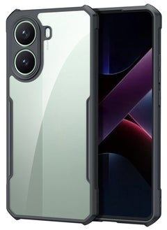 XUNDD for Xiaomi POCO X7 Pro Case, Camera Protection, Soft TPU Cover, Transparent/Black  - Image 1