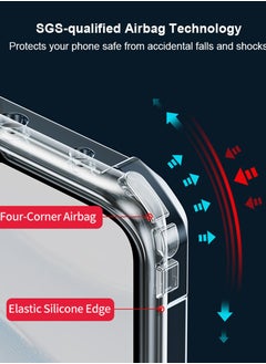 XUNDD for Xiaomi POCO X7 Pro Case, Camera Protection, Soft TPU Cover, Transparent/Black  - Image 2