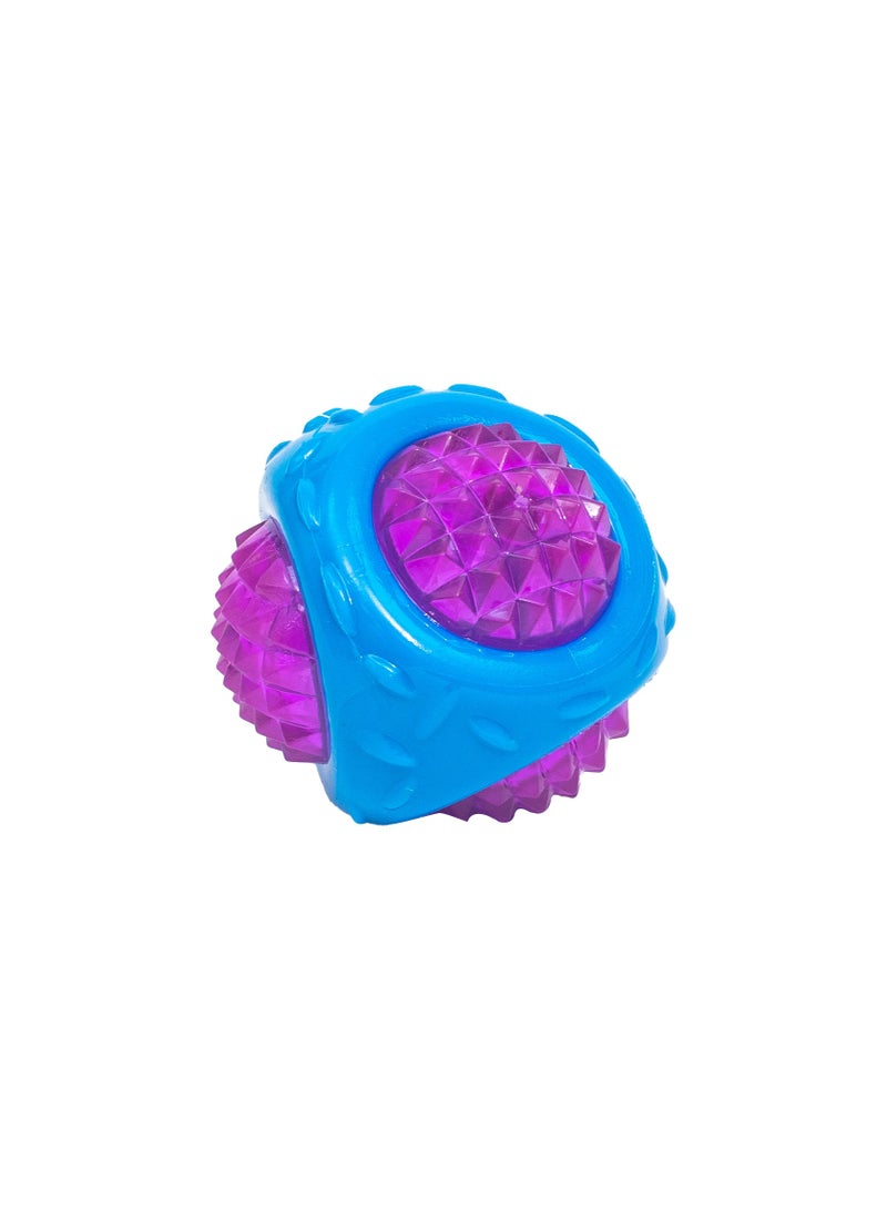 Sparkling Spiked Ball Dog Toy - Blue Color - Durable and Interactive Chew Toy for Dogs