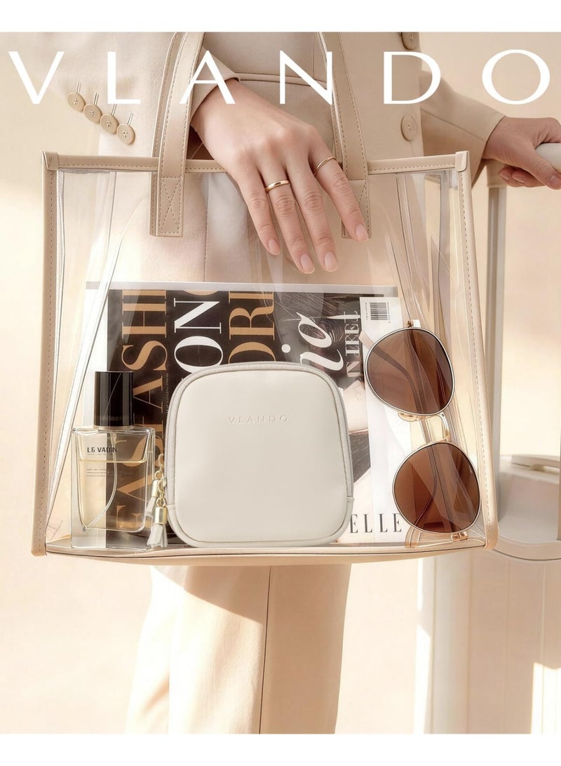 Travel Jewelry Case,2-Layer Jewelry Organizer for Travel, Multi-Compartment Jewelry Storage for Rings Earrings Necklaces Bracelets, Portable Jewelry Travel Box-Cream White - Image 5
