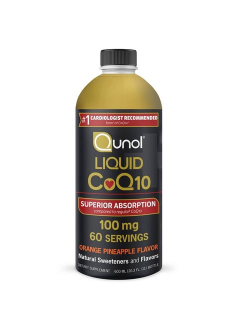 Liquid Coq10 100Mg Superior Absorption Natural Supplement Form Of Coenzyme Q10 Antioxidant For Heart Health Orange Pineapple Flavored 60 Servings 20.3 Oz Bottle