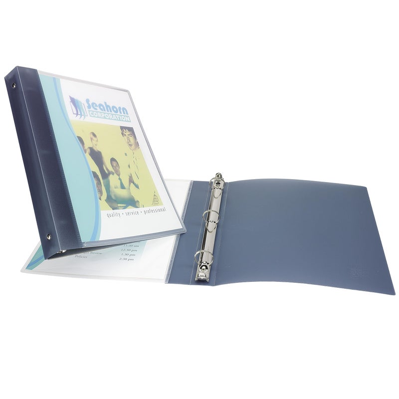 Avery Flexible View 3 Ring Binder, 1 Inch Round Rings, 1 Gray Binder (17676) - Image 2