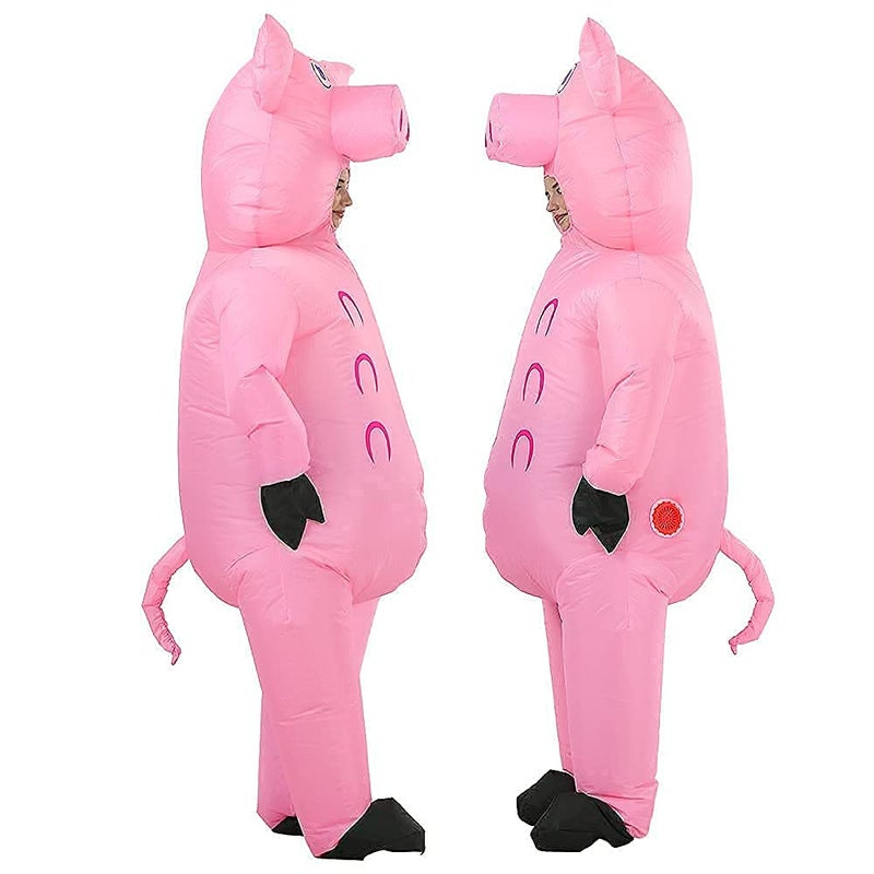 RHYTHMARTS Inflatable Pig Costume Halloween Costume Fancy Dress Pink Pig Costume Adult (1pcs) - Image 4