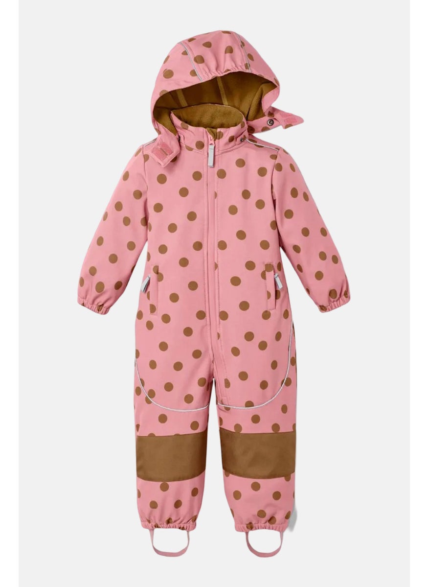 Tchibo - Toddlers Girl Polka Dots Overall Rain Jacket, Pink - Image 1