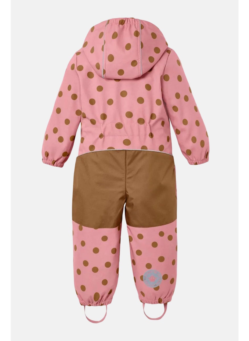 Tchibo - Toddlers Girl Polka Dots Overall Rain Jacket, Pink - Image 1