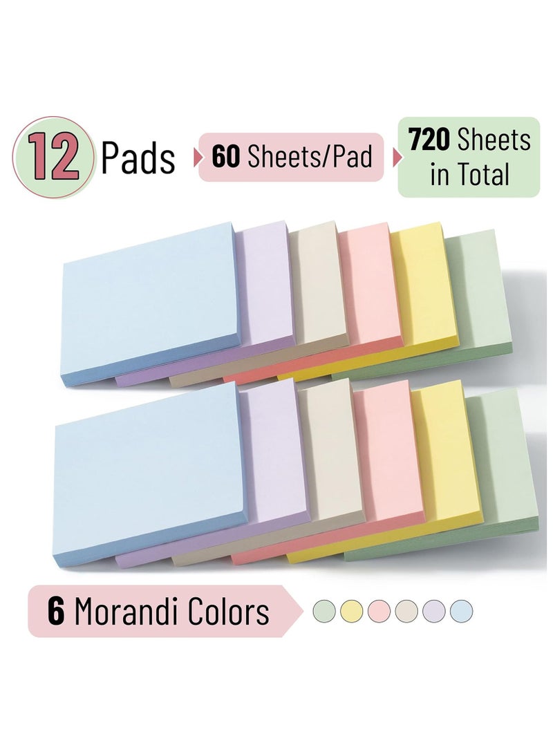 Generic 720 Pcs Sticky Notes, Post it notes 3x3 in, Morandi color Self-Stick Note Pads, Perfect for Office School Home Desk Accessories - Morandi color  - Image 3