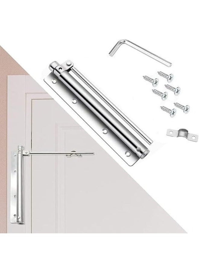 Happy Home Automatic Door Closer Adjustable Self Closing, Easy Installation Door Closer to Convert Hinged Doors to Self-Closing Doors, Automatic Spring Door Closer for Left and Right Doors - Image 1