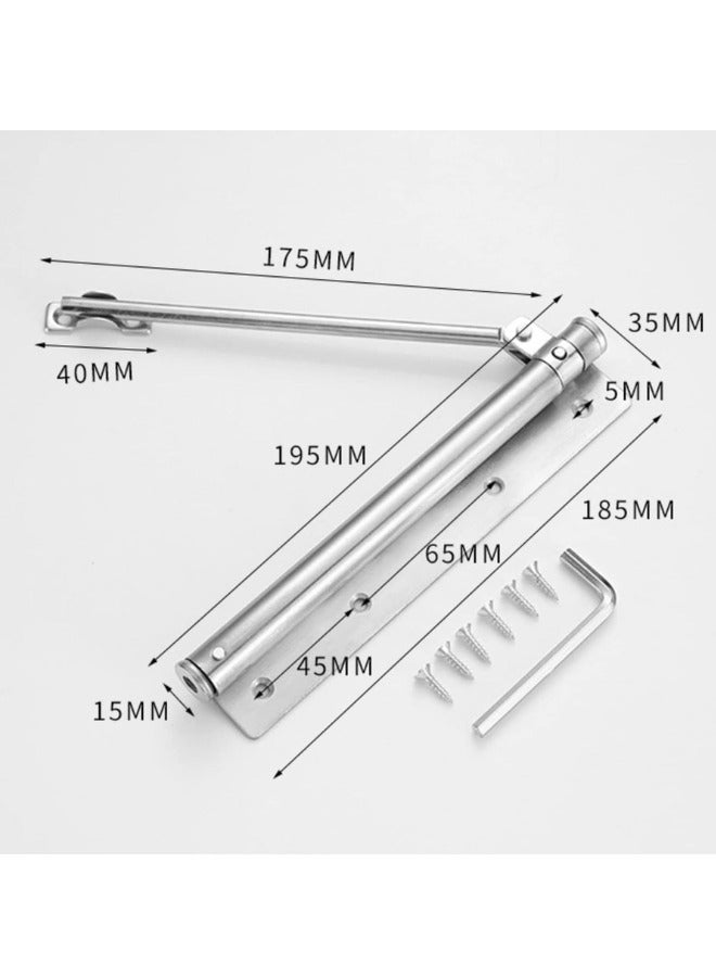 Happy Home Automatic Door Closer Adjustable Self Closing, Easy Installation Door Closer to Convert Hinged Doors to Self-Closing Doors, Automatic Spring Door Closer for Left and Right Doors - Image 3