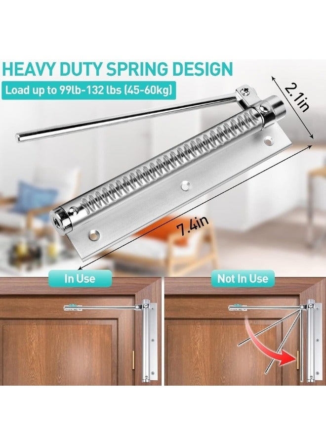 Happy Home Automatic Door Closer Adjustable Self Closing, Easy Installation Door Closer to Convert Hinged Doors to Self-Closing Doors, Automatic Spring Door Closer for Left and Right Doors - Image 5