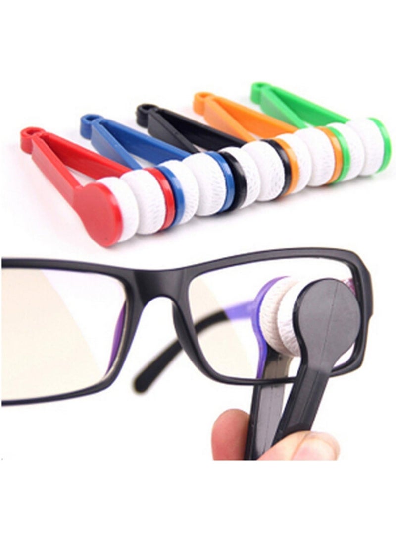 5 Pcs Mini Microfiber Eyeglass Cleaner Clip, Soft Brush Spectacle Cleaning Tool, Random Color - Image 1