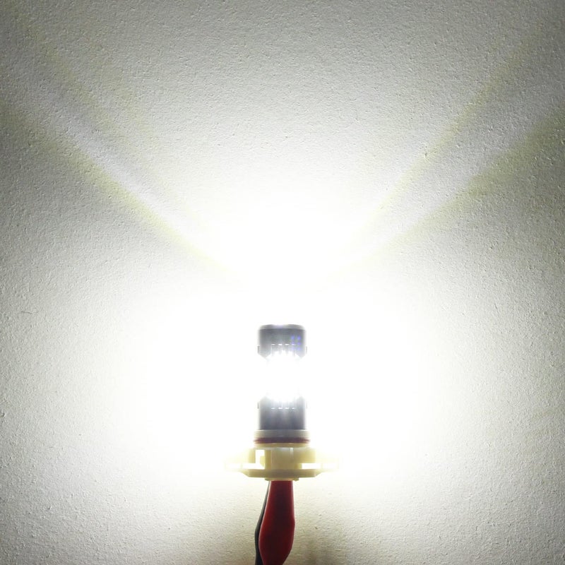 PHINLION 5202 LED Fog Light Bulbs, 3200 Lumens Super Bright, 3030 30 SMD Chips, 5201 PS19W PS24W Fog Light or DRL Replacement Lamps, 6000K Xenon White, Pack of 2 - Image 5