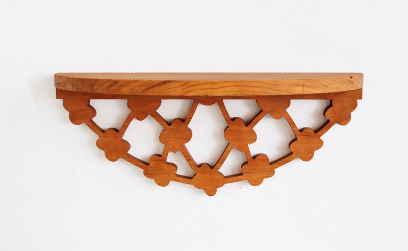 Jonathan Alden Solid Cherry Floating Shelf, for Spices, Photos, Entryways & More (Bloom) - Image 2