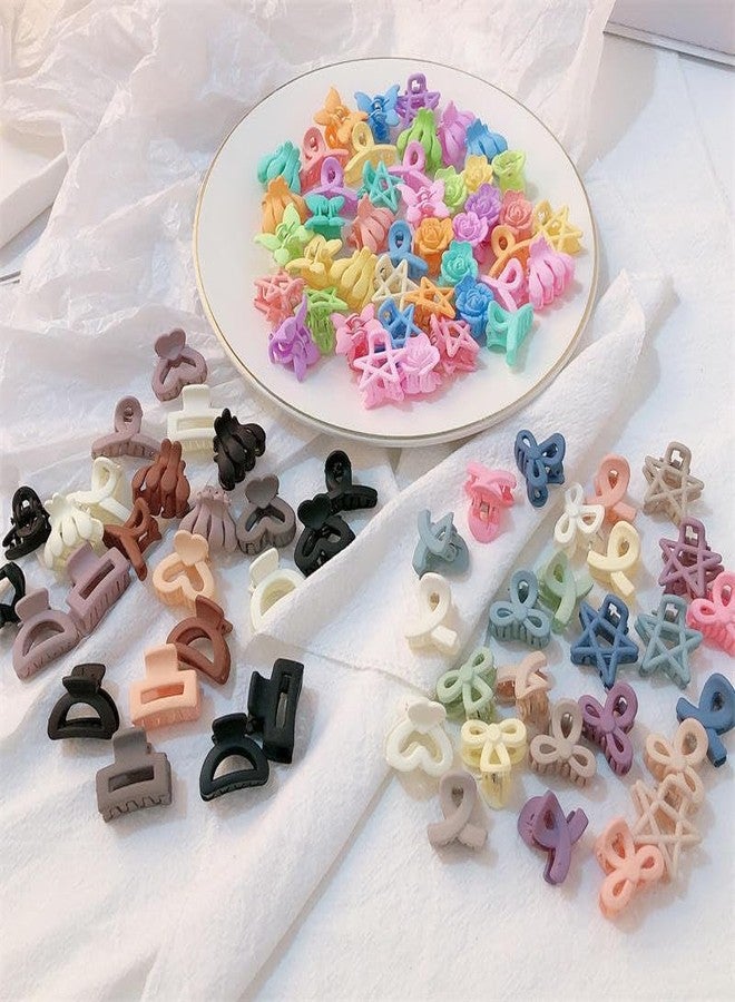 Shivashay 8 pcs Premium 4 Style claw | Small Mix Matte Hair Clutchers/Claw clip/Hair Accessories Pack of 8 pcs Hair claw|Random color and Design - Image 3