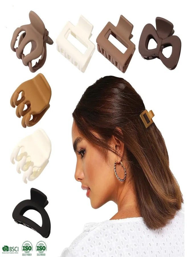 Shivashay 8 pcs Premium 4 Style claw | Small Mix Matte Hair Clutchers/Claw clip/Hair Accessories Pack of 8 pcs Hair claw|Random color and Design - Image 4