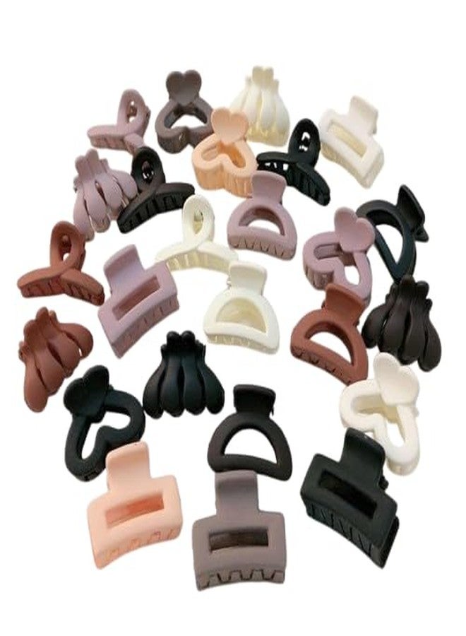 Shivashay 8 pcs Premium 4 Style claw | Small Mix Matte Hair Clutchers/Claw clip/Hair Accessories Pack of 8 pcs Hair claw|Random color and Design - Image 1