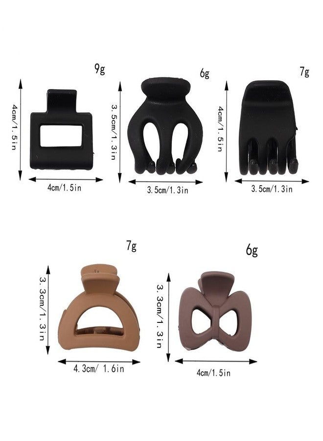 Shivashay 8 pcs Premium 4 Style claw | Small Mix Matte Hair Clutchers/Claw clip/Hair Accessories Pack of 8 pcs Hair claw|Random color and Design - Image 5