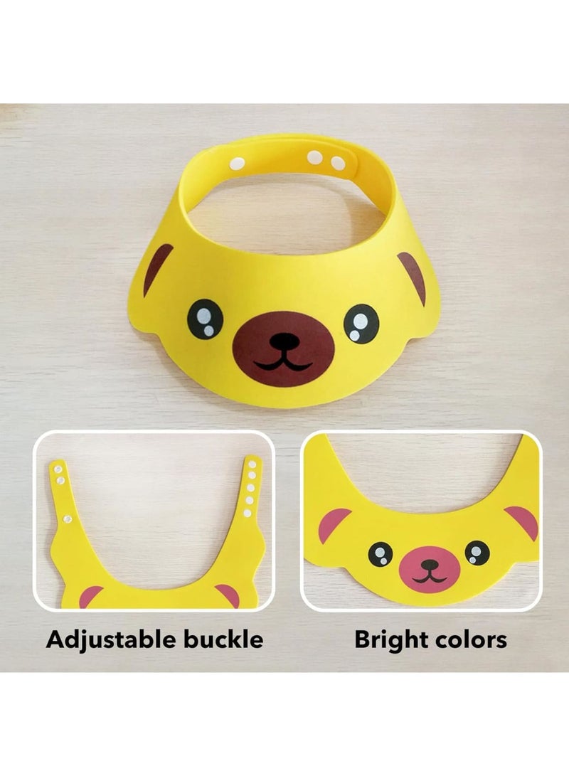 SYOSI Baby Hair Washing Shield, Kids Shower Cap Soft Adjustable Bath Visor Protects Eyes from Water and Shampoo with Cute Dog and Dinosaur Designs, 2 Pack for Children 1-6 Years Old - Image 5