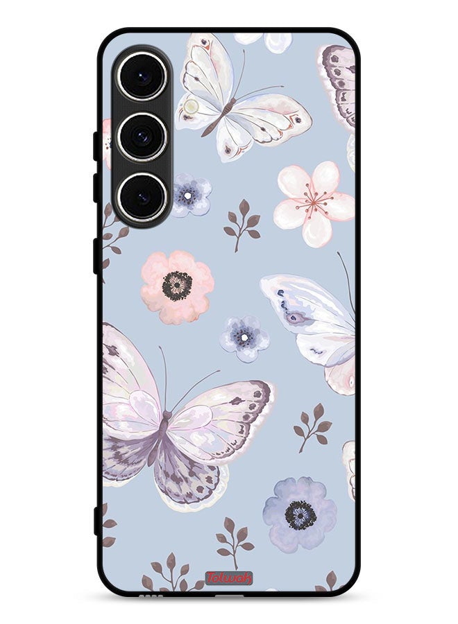 Tolwak Samsung Galaxy S24 FE 5G Protective Case Cover Butterflies And Flowers - Image 1