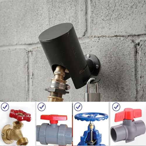 TEMEILI Outdoor Faucet Locks and Hose Connector Locks Prevent Unauthorized use and Vandalism. Garden Hose and housing Locks Come with Water-Saving caps. Yard Faucet Locks, Universal Faucet Locks - Image 2