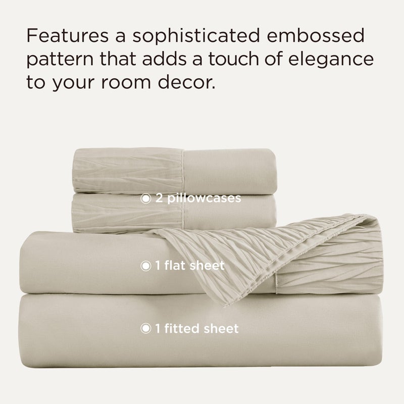 Bedsure California King Sheet Sets - 4 Pieces Soft Cal King Sheets - Breathable & Cooling - Hotel Luxury - Easy Care Polyester Microfiber Bedding for Women, Men, Linen - Image 2
