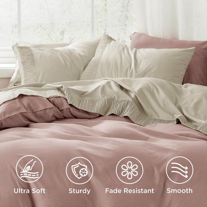Bedsure California King Sheet Sets - 4 Pieces Soft Cal King Sheets - Breathable & Cooling - Hotel Luxury - Easy Care Polyester Microfiber Bedding for Women, Men, Linen - Image 3