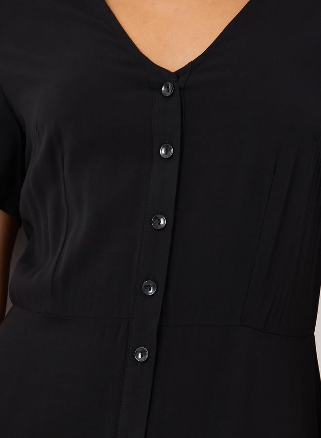 Styli Black Button-Up Dress  - Image 4