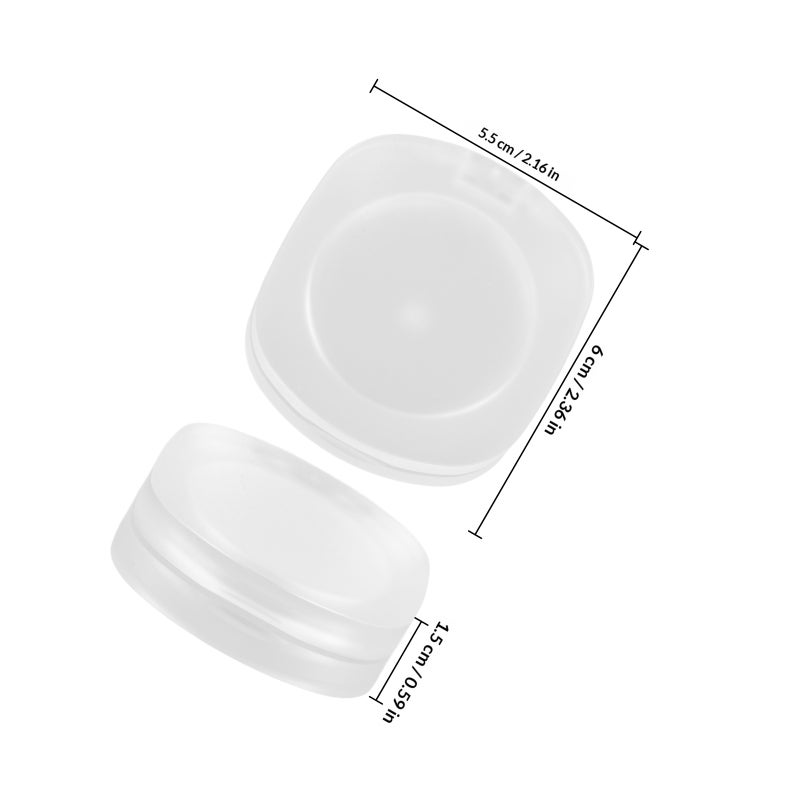 2pcs Transparent Blusher Box Empty Cosmetic Case for Eyeshadow Stylish Makeup Organizer Compact Empty Highlighter Cases Empty Lipstick Boxes Cosmetics Containers - Image 2