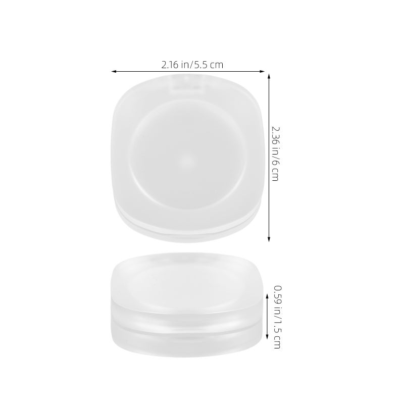 2pcs Transparent Blusher Box Empty Cosmetic Case for Eyeshadow Stylish Makeup Organizer Compact Empty Highlighter Cases Empty Lipstick Boxes Cosmetics Containers - Image 4