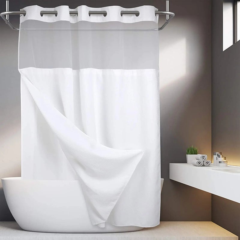 Y&D Nordic Eco Friendly Mildew Resistant Polyester Waterproof Premium Shower Curtain Bathroom Set - Image 1