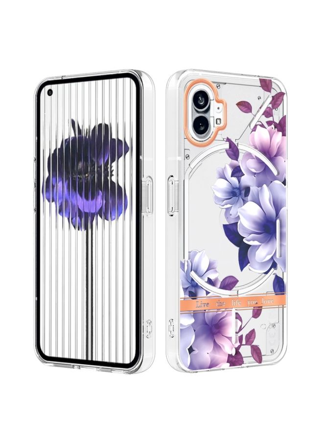 Case Cover For Nothing Phone 1 Flowers and Plants Series IMD TPU Phone Case Purple Begonia
