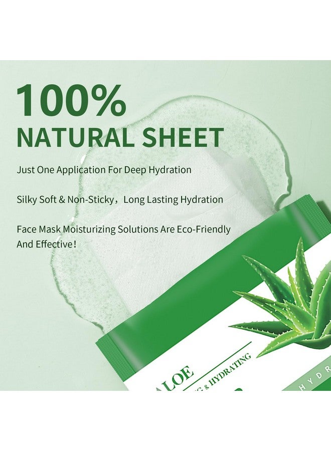 ايريف قناع الصبار المهدئ، أقنعة ترطيب الوجه، العناية بالبشرة، قناع ورقي مرطب للوجه، العناية بالبشرة الجافة والدهنية والحساسة، قناع للوجه لعلاج حب الشباب، الوقاية من الشمس، مهدئ ومنعش، عبوة من 10 قطع، 25 مل/0.88 أونصة - Image 4