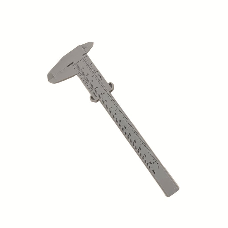 150mm double scale plastic vernier caliper Wen play jewelry measurement student caliper mini measuring tool wholesale 0-150 gray model