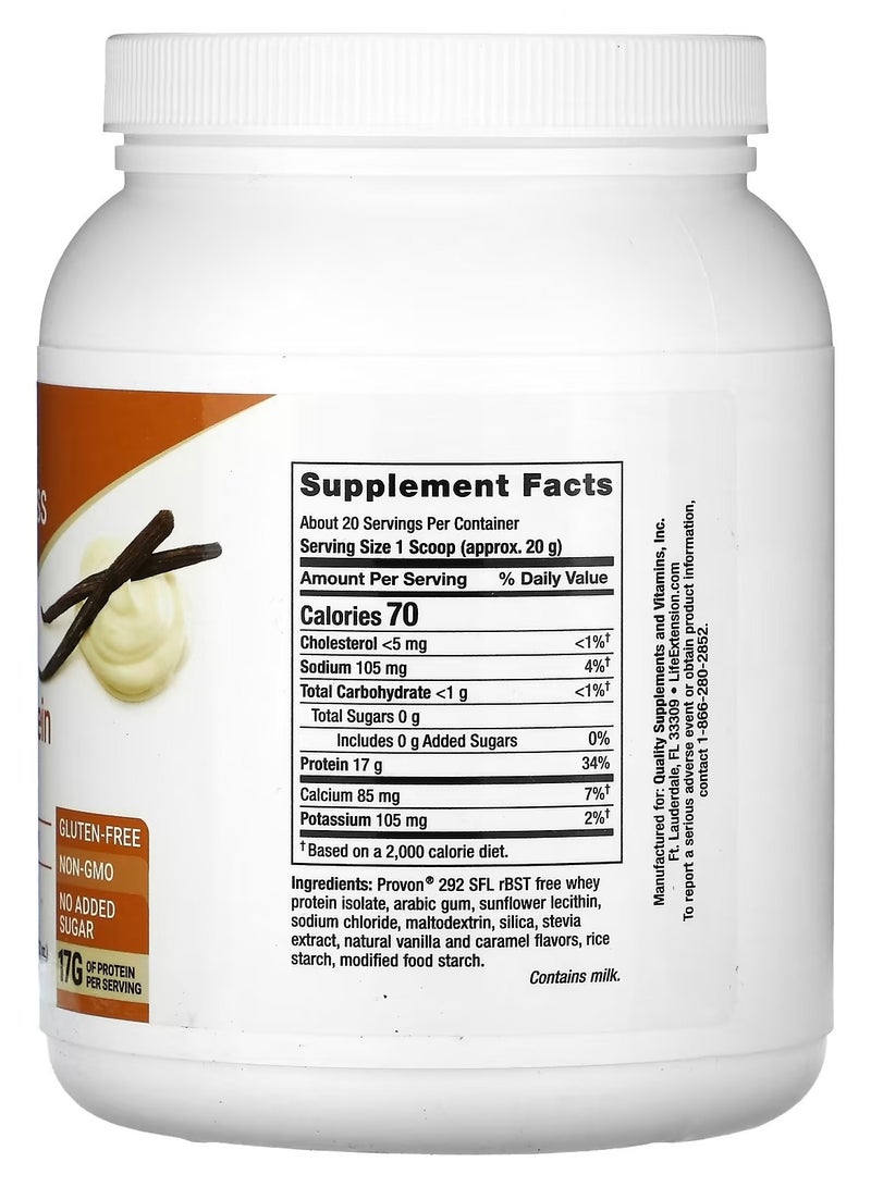 لايف إكستنشن Life Extension, Wellness Code, بروتين مصل اللبن المعزول، فانيليا، 0.89 رطل (403 جم) - Image 2